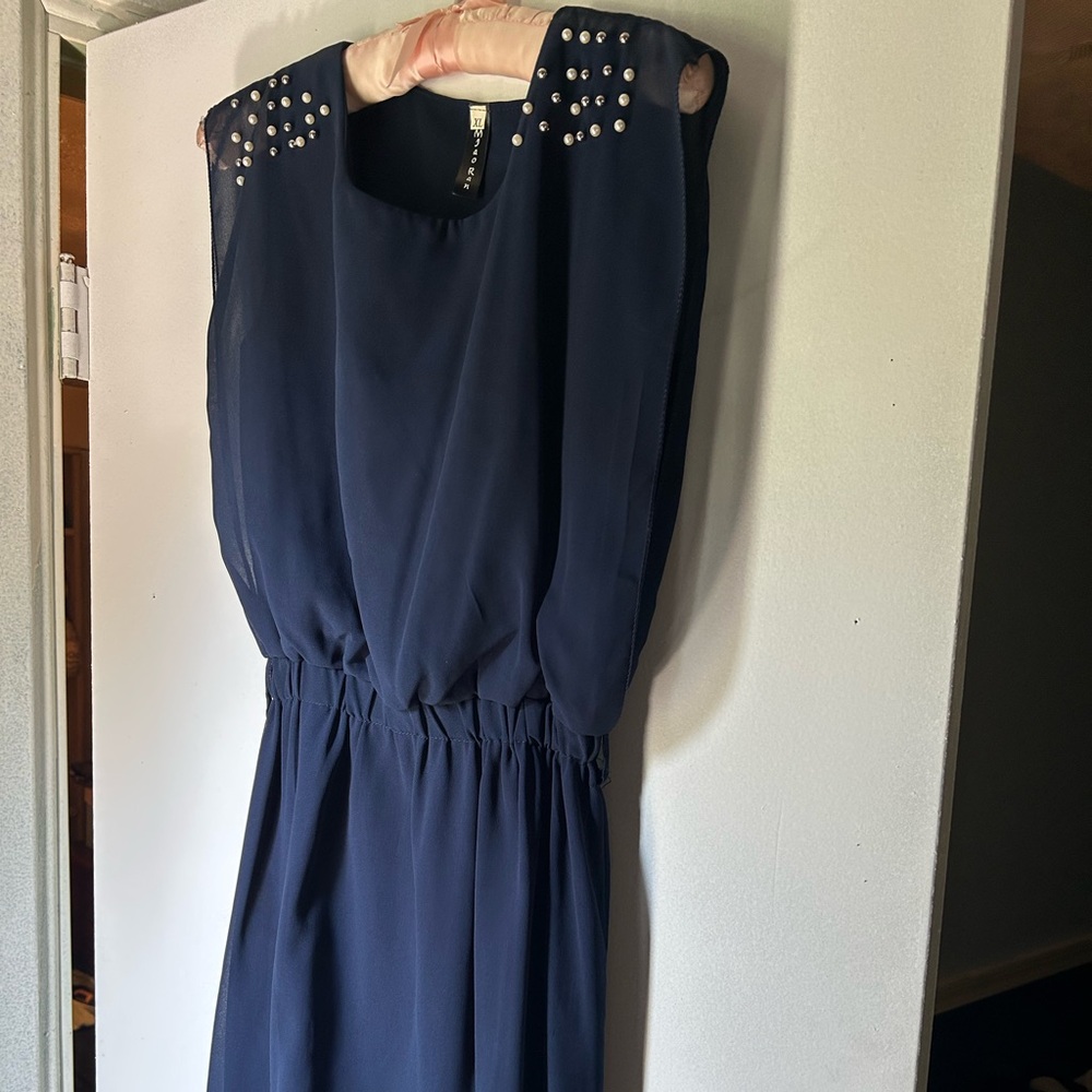 Elegant Navy Blue Women's Dress